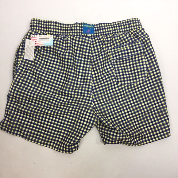 MICHAEL'S Swimming Shorts Blue Gingham XL - Picture 3 of 7